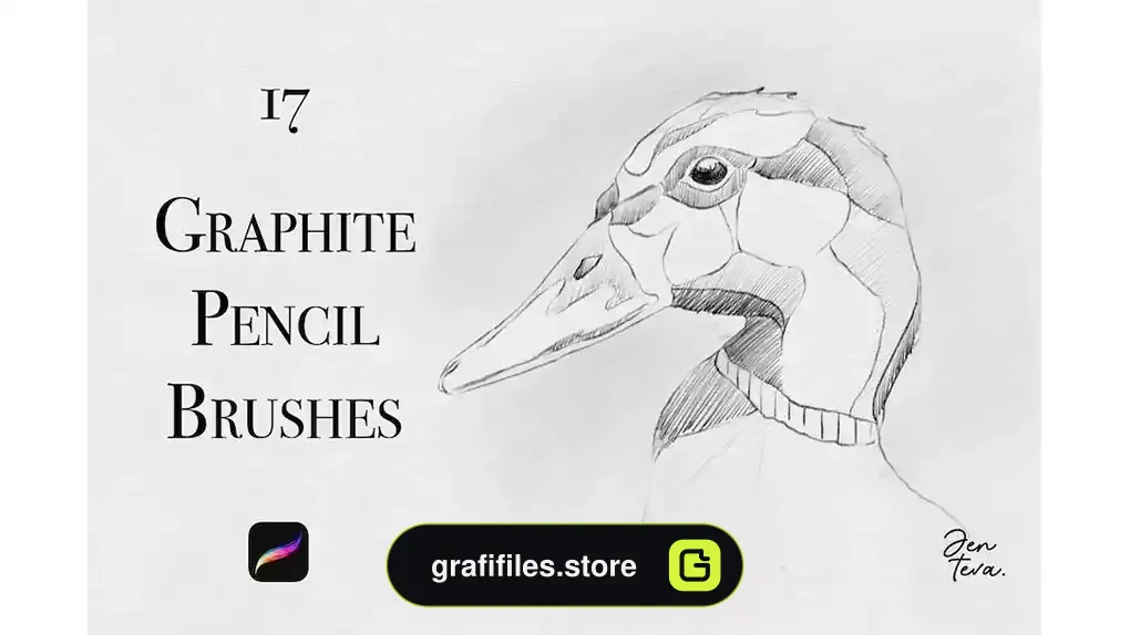 براش پروکریت مداد Graphite Pencils for Procreate