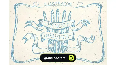 براش مداد ایلوستریتور Illustrator Pencil Brushes