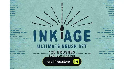 براش جوهر ایلوستریتور Ink Age Brushes for Adobe Illustrator
