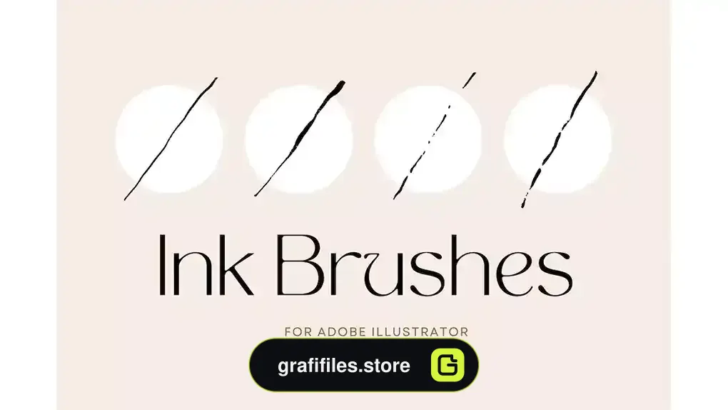 براش جوهر ایلوستریتور Ink Brushes for Adobe Illustrator