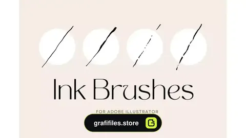 براش جوهر ایلوستریتور Ink Brushes for Adobe Illustrator