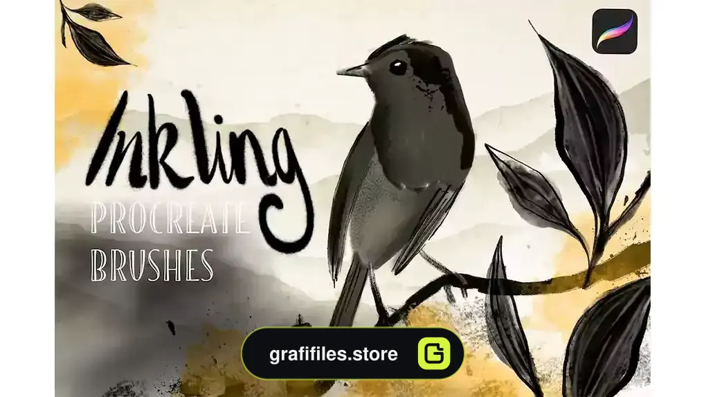 براش پروکریت جوهر Inkling - Procreate Inking Set