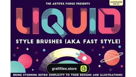 براش ایلوستریتور سیال Liquid Style Brushes
