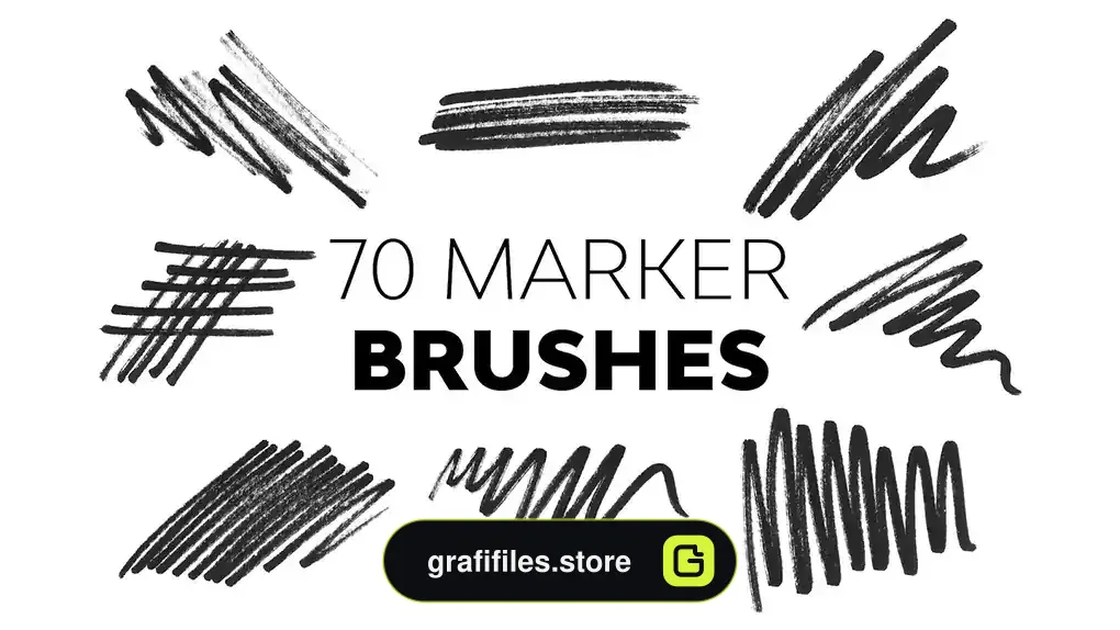 براش فتوشاپ Marker Brushes