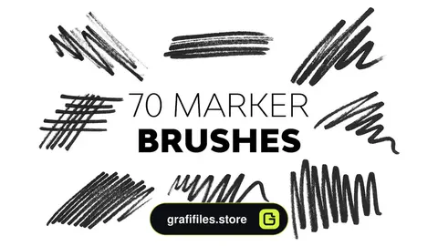 براش فتوشاپ Marker Brushes