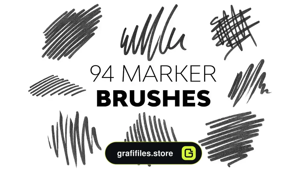براش فتوشاپ Marker Brushes