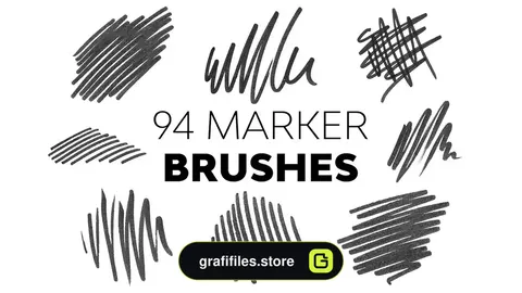 براش فتوشاپ Marker Brushes