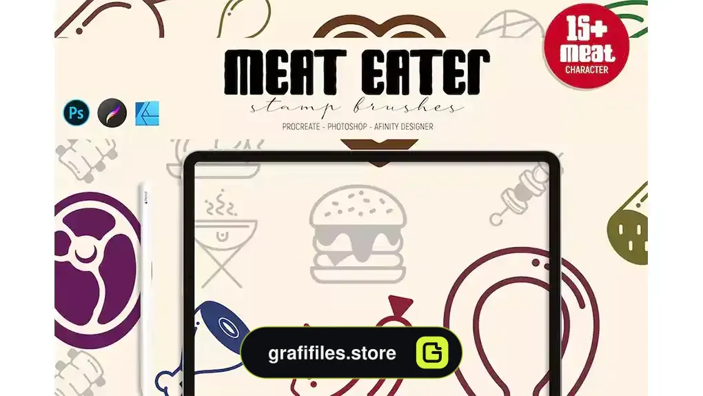 براش غذا Meat Eater | Stamp Brushes