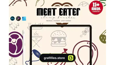 براش غذا Meat Eater | Stamp Brushes