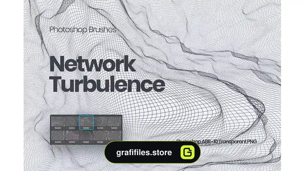 براش آشفتگی شبکه فتوشاپ Network Turbulence Photoshop Brushes