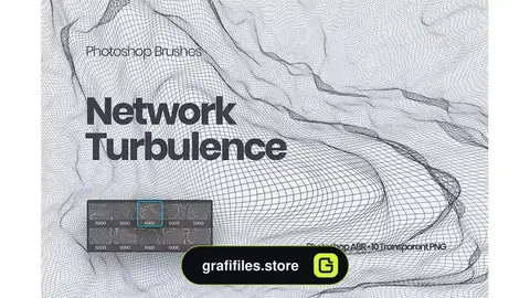 براش آشفتگی شبکه فتوشاپ Network Turbulence Photoshop Brushes