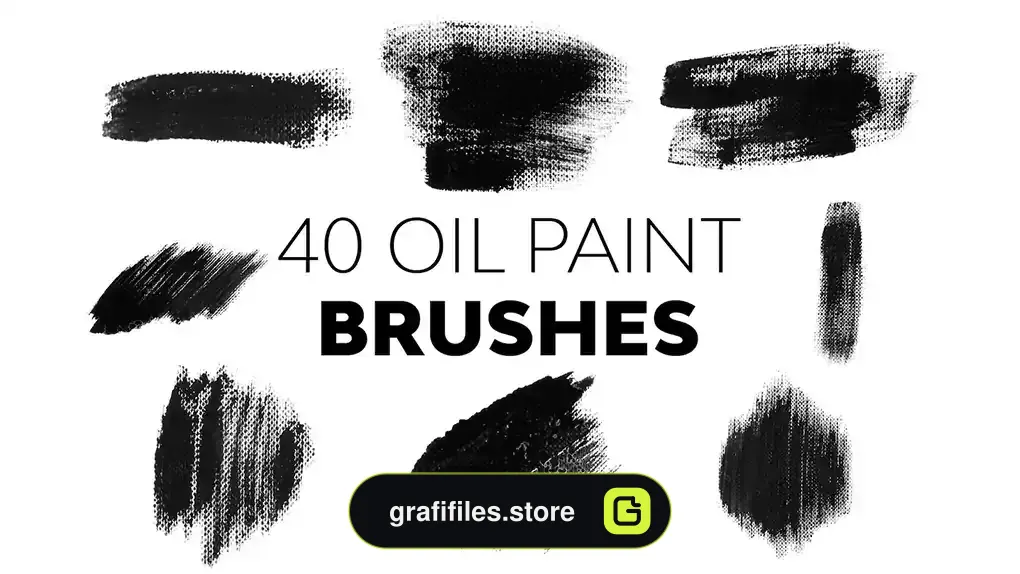 براش رنگ روغن فتوشاپ Oil Paint Brushes