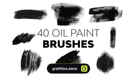 براش رنگ روغن فتوشاپ Oil Paint Brushes