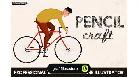 براش مداد ایلوستریتور Pencilcraft Brushes for Adobe Illustrator