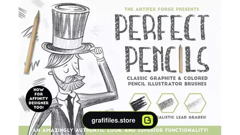 براش مداد ایلوستریتور Perfect Pencils - Brush Pack
