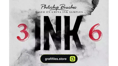 براش جوهر فتوشاپ Photoshop Ink Brushes
