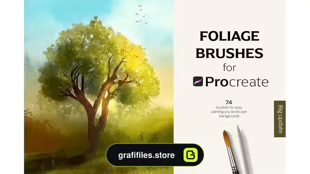 براش پروکریت شاخ و برگ Procreate Foliage brushes