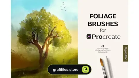 براش پروکریت شاخ و برگ Procreate Foliage brushes