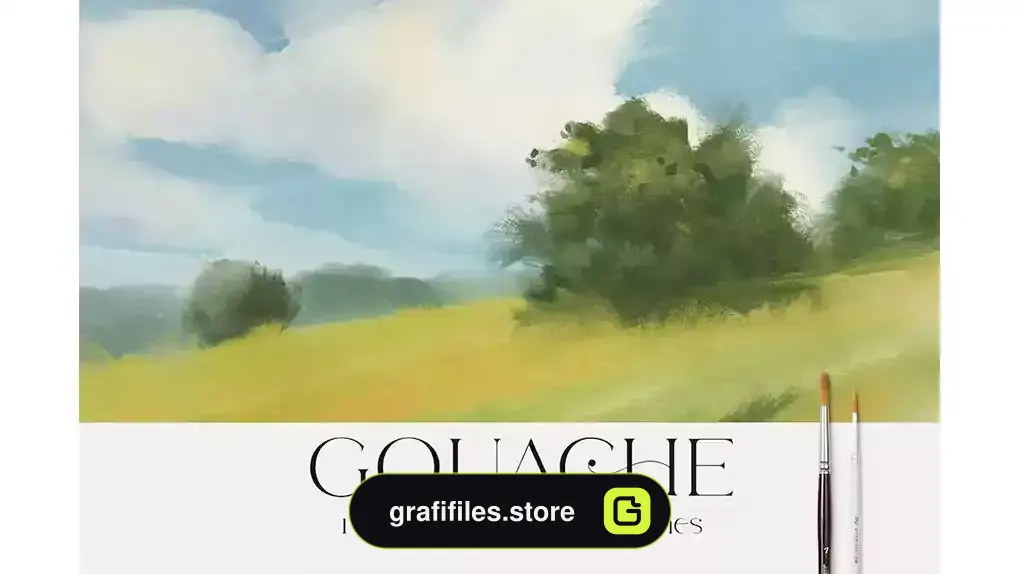 براش پروکریت گواش Procreate Gouache Brush set