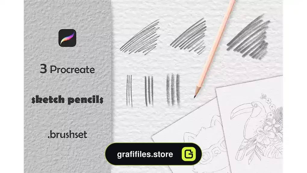 براش مداد پروکریت Procreate Sketch Pencil Brushes