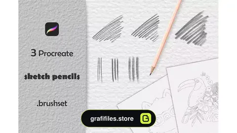 براش مداد پروکریت Procreate Sketch Pencil Brushes