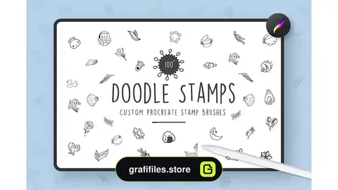 براش مهر پروکریت PROODLE Procreate Doodle Stamps