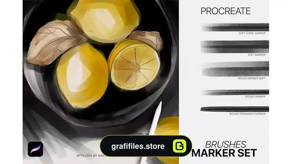 براش پروکریت Realistic Marker for Procreate