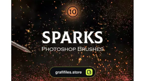 براش جرقه آتش فتوشاپ Sparks Photoshop Brushes