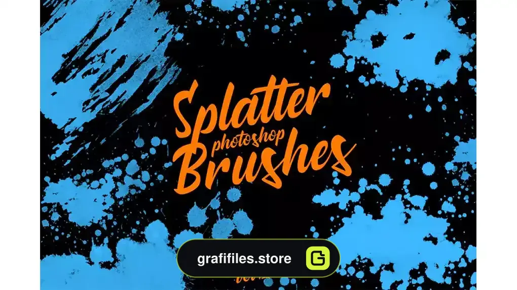 براش پاشیدن رنگ فتوشاپ Splatter Stamp Photoshop Brushes Vol. 1
