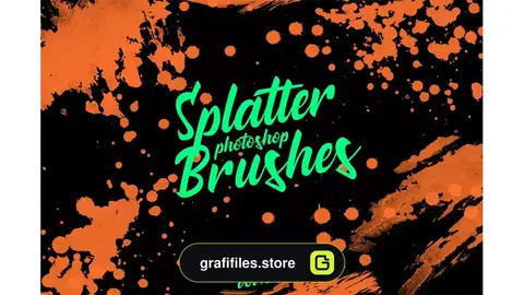 براش پاشیدن رنگ فتوشاپ Splatter Stamp Photoshop Brushes Vol. 2