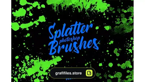 براش پاشیدن رنگ فتوشاپ Splatter Stamp Photoshop Brushes Vol. 3