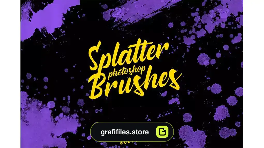 براش پاشیدن رنگ فتوشاپ Splatter Stamp Photoshop Brushes Vol. 4