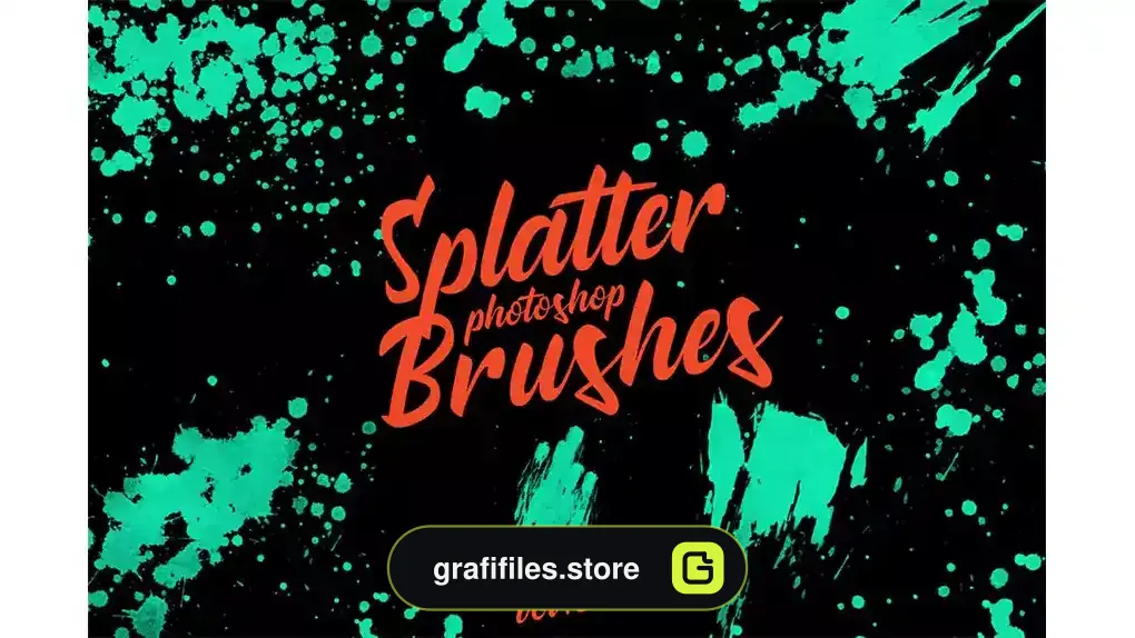 براش پاشیدن رنگ فتوشاپ Splatter Stamp Photoshop Brushes Vol. 5