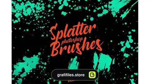 براش پاشیدن رنگ فتوشاپ Splatter Stamp Photoshop Brushes Vol. 5