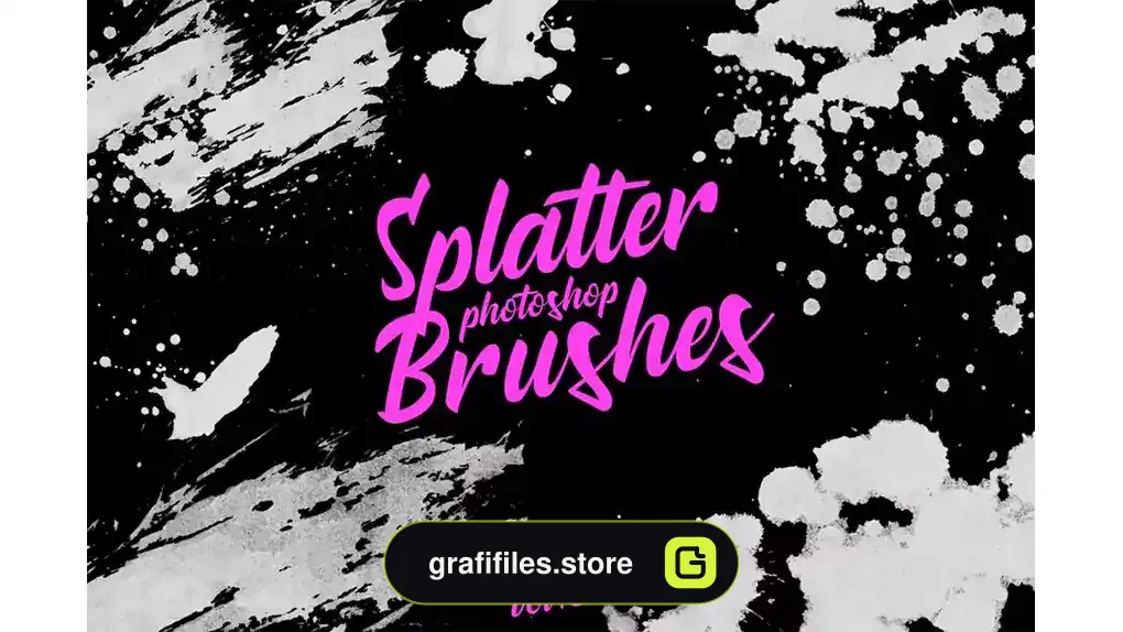 براش پاشیدن رنگ فتوشاپ Splatter Stamp Photoshop Brushes Vol. 6