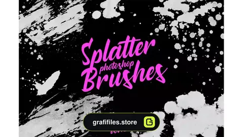 براش پاشیدن رنگ فتوشاپ Splatter Stamp Photoshop Brushes Vol. 6