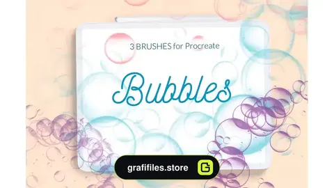 براش پروکریت حباب Sudsy Bubble Foam Soap Procreate brushes