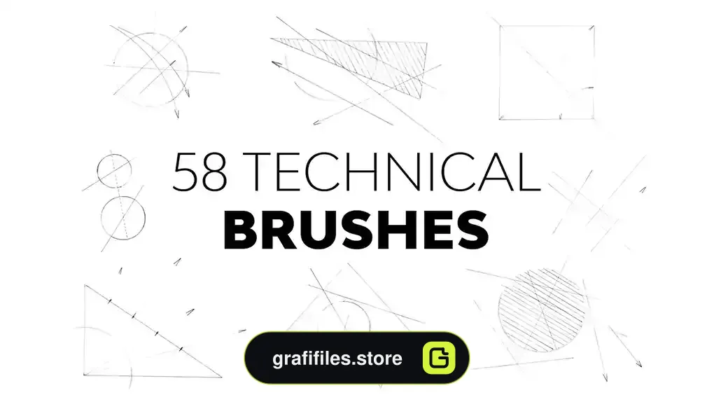 براش ترسیم فنی فتوشاپ Technical Brushes