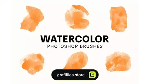 براش آبرنگ فتوشاپ Textured Watercolor Brushes