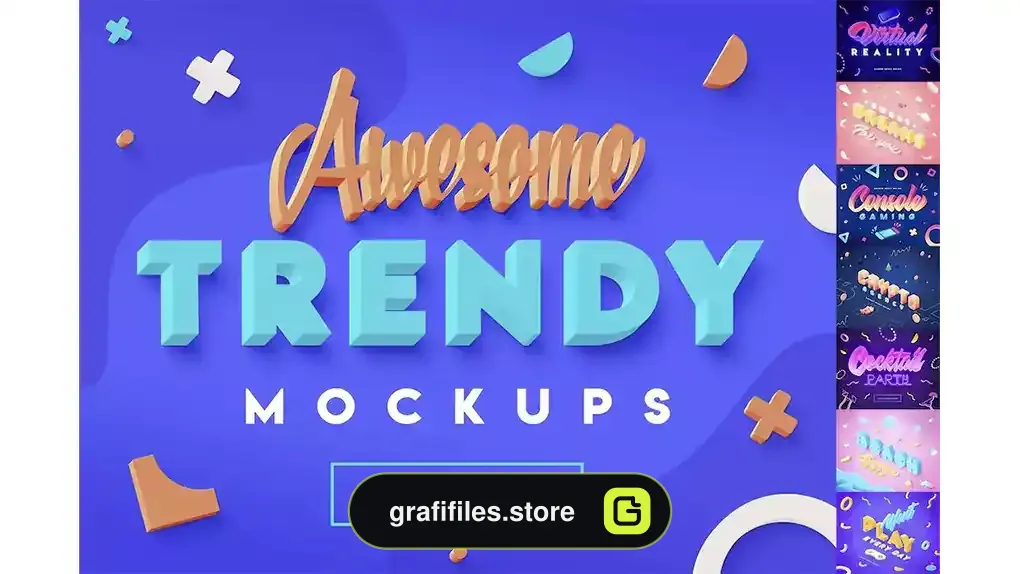 استایل متن سه بعدی Vibrant 3D Text Effects