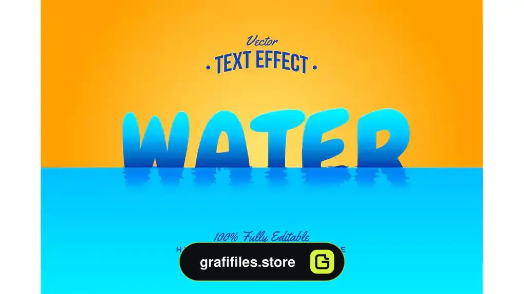 افکت متن آب Water Text Effect