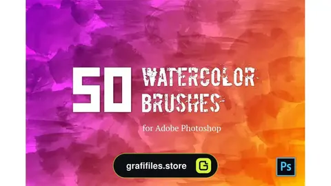 براش آبرنگ فتوشاپ Watercolor Brush Set 1