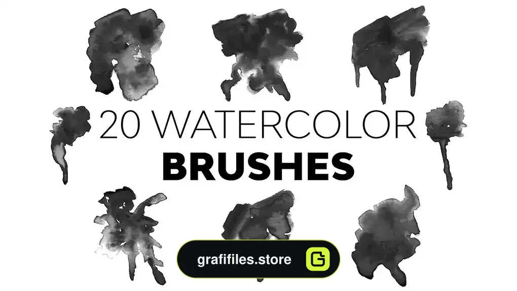 براش آبرنگ فتوشاپ Watercolor Brushes