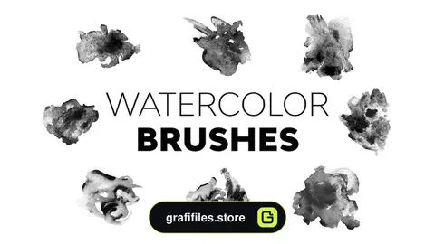 براش آبرنگ فوتوشاپ Watercolor Brushes