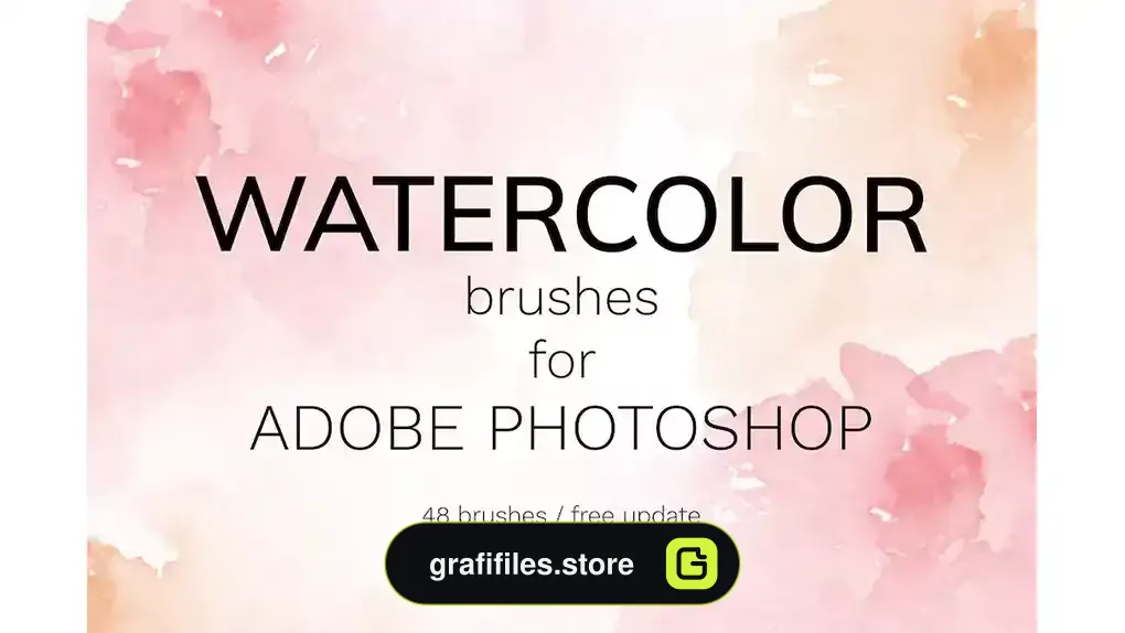 براش آبرنگ فتوشاپ Watercolor Photoshop brush set