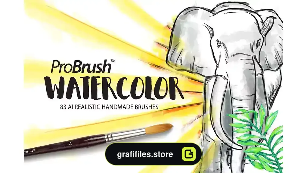 براش آبرنگ ایلوستریتور Watercolor ProBrush