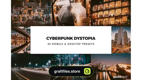 پریست رنگ سایبرپانک Cyberpunk Dystopia Lightroom Presets & LUTs