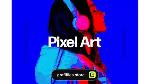 افکت عکس پیکسلی فتوشاپ Acid Pixel Art Effect