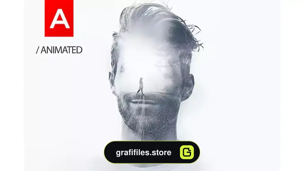 اکشن فتوشاپ افکت متحرک دابل اکسپوژر Animated Double Exposure Action