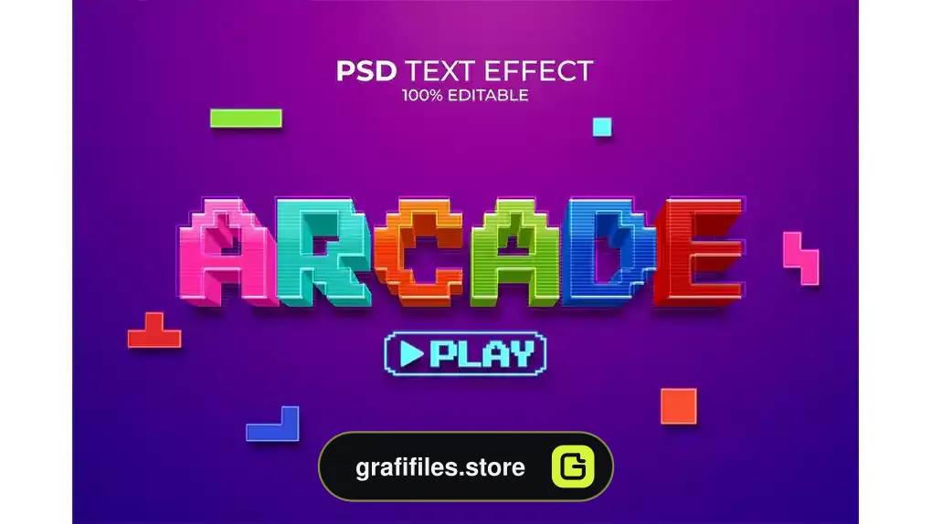 افکت متن بازی Arcade Game Text Effect